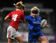 15 September 2018; Emma Hooban of Leinster is tackled by Laura O’Mahony of Munster during the Women’s Interprovincial Championship match between Leinster and Munster at Energia Park in Donnybrook, Dublin. Photo by Brendan Moran/Sportsfile