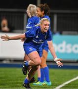 15 September 2018; Gemma Matthews of Leinster celebrates at the final whistle of the Women’s Interprovincial Championship match between Leinster and Munster at Energia Park in Donnybrook, Dublin. Photo by Brendan Moran/Sportsfile