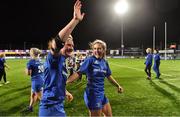 15 September 2018; Juliet Short and Lauren Farrell McCabe of Leinster celebrate after the Women’s Interprovincial Championship match between Leinster and Munster at Energia Park in Donnybrook, Dublin. Photo by Brendan Moran/Sportsfile
