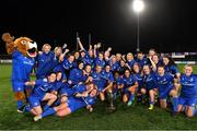15 September 2018; Leinster players celebrate with the cup after the Women’s Interprovincial Championship match between Leinster and Munster at Energia Park in Donnybrook, Dublin. Photo by Brendan Moran/Sportsfile
