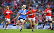 16 September 2018; Nicole Owens of Dublin in action against Shauna Kelly of Cork during the TG4 All-Ireland Ladies Football Senior Championship Final match between Cork and Dublin at Croke Park, Dublin. Photo by Brendan Moran/Sportsfile
