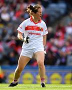 16 September 2018; Martina O'Brien of Cork celebrates her side's first goal during the TG4 All-Ireland Ladies Football Senior Championship Final match between Cork and Dublin at Croke Park, Dublin. Photo by Brendan Moran/Sportsfile