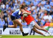 16 September 2018; Eimear Scally of Cork in action against Olwen Carey of Dublin during the TG4 All-Ireland Ladies Football Senior Championship Final match between Cork and Dublin at Croke Park, Dublin. Photo by Brendan Moran/Sportsfile