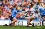 16 September 2018; Cork goalkeeper Martina O'Brien makes a save from a shot by Noelle Healy of Dublin during the TG4 All-Ireland Ladies Football Senior Championship Final match between Cork and Dublin at Croke Park, Dublin. Photo by David Fitzgerald/Sportsfile