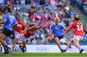 16 September 2018; Carla Rowe of Dublin shoots to score her side's third goal during the TG4 All-Ireland Ladies Football Senior Championship Final match between Cork and Dublin at Croke Park, Dublin. Photo by Eóin Noonan/Sportsfile