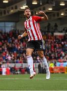 16 September 2018; Darren Cole of Derry City celebrates after scoring his side's second goal during the EA SPORTS Cup Final between Derry City and Cobh Ramblers at the Brandywell Stadium in Derry. Photo by Stephen McCarthy/Sportsfile
