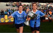 16 September 2018; Olwen Carey, left, and Oonagh Whyte of Dublin celebrate with the Brendan Martin Cup following the TG4 All-Ireland Ladies Football Senior Championship Final match between Cork and Dublin at Croke Park, Dublin. Photo by Sam Barnes/Sportsfile