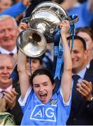 16 September 2018; Dublin captain Sinead Aherne lifts the Brendan Martin cup after the TG4 All-Ireland Ladies Football Senior Championship Final match between Cork and Dublin at Croke Park, Dublin. Photo by Brendan Moran/Sportsfile