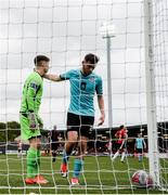 16 September 2018; Cobh Ramblers goalkeeper Adam Mylod and Gordan Walker, right, react to conceeding their third goal during the EA SPORTS Cup Final between Derry City and Cobh Ramblers at the Brandywell Stadium in Derry. Photo by Stephen McCarthy/Sportsfile