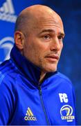 17 September 2018; Backs coach Felipe Contepomi during a Leinster Rugby press conference at Leinster Rugby Headquarters in Dublin. Photo by Ramsey Cardy/Sportsfile
