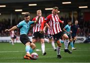 16 September 2018; Kevin Taylor of Cobh Ramblers and Dean Shiels of Derry City during the EA SPORTS Cup Final between Derry City and Cobh Ramblers at the Brandywell Stadium in Derry. Photo by Stephen McCarthy/Sportsfile