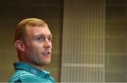 17 September 2018; Keith Earls during a Munster rugby press conference at the University of Limerick in Limerick. Photo by Diarmuid Greene/Sportsfile