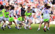 16 September 2018; Action from St. Sylvester's, Co. Dublin, vs St Mary's, Co. Galway, during the Half-time GO Games during the TG4 All-Ireland Ladies Football Championship Finals at Croke Park, Dublin. Photo by Sam Barnes/Sportsfile