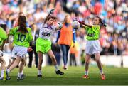 16 September 2018; Action from St. Sylvester's, Co. Dublin, vs St Mary's, Co. Galway, during the Half-time GO Games during the TG4 All-Ireland Ladies Football Championship Finals at Croke Park, Dublin. Photo by Sam Barnes/Sportsfile