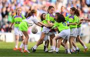 16 September 2018; Action from St. Sylvester's, Co. Dublin, vs St Mary's, Co. Galway, during the Half-time GO Games during the TG4 All-Ireland Ladies Football Championship Finals at Croke Park, Dublin. Photo by Sam Barnes/Sportsfile