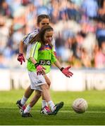 16 September 2018; Action from St. Sylvester's, Co. Dublin, vs St Mary's, Co. Galway, during the Half-time GO Games during the TG4 All-Ireland Ladies Football Championship Finals at Croke Park, Dublin. Photo by Sam Barnes/Sportsfile