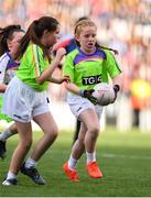 16 September 2018; Action from St. Sylvester's, Co. Dublin, vs St Mary's, Co. Galway, during the Half-time GO Games during the TG4 All-Ireland Ladies Football Championship Finals at Croke Park, Dublin. Photo by Sam Barnes/Sportsfile