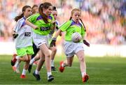 16 September 2018; Action from St. Sylvester's, Co. Dublin, vs St Mary's, Co. Galway, during the Half-time GO Games during the TG4 All-Ireland Ladies Football Championship Finals at Croke Park, Dublin. Photo by Sam Barnes/Sportsfile