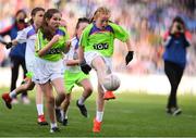 16 September 2018; Action from St. Sylvester's, Co. Dublin, vs St Mary's, Co. Galway, during the Half-time GO Games during the TG4 All-Ireland Ladies Football Championship Finals at Croke Park, Dublin. Photo by Sam Barnes/Sportsfile