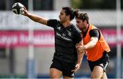 17 September 2018; James Lowe, left, and Conor O'Brien during Leinster Rugby squad training at Energia Park in Donnybrook, Dublin. Photo by Ramsey Cardy/Sportsfile