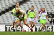 16 September 2018; Action from the match between Moy Davitts and Cashel during the Half-time GO Games during the TG4 All-Ireland Ladies Football Championship Finals at Croke Park, Dublin. Photo by David Fitzgerald/Sportsfile