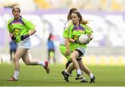 16 September 2018; Action from the match between Inch Rovers and Erin Go Bragh during the Half-time GO Games during the TG4 All-Ireland Ladies Football Championship Finals at Croke Park, Dublin. Photo by David Fitzgerald/Sportsfile