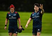 17 September 2018; Ian Keatley and Alex Wootton arrive for Munster rugby squad training at the University of Limerick in Limerick. Photo by Diarmuid Greene/Sportsfile