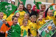 17 September 2018; Young supporters await the arrival of Team Ireland on their return from the World Rowing Championships in Bulgaria at Cork Airport in Cork. Photo by Brendan Moran/Sportsfile