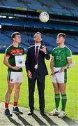18 September 2018; Stephen Coen of Mayo, left, Seamus Hickey, CEO of the GPA, centre, and Séamus Flanagan of Limerick in attendance during the launch of the ESRI Report into Playing Senior Intercounty Gaelic Games at Croke Park in Dublin. Photo by Sam Barnes/Sportsfile