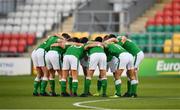 18 September 2018; Republic of Ireland players huddle ahead of the Under 17 International Friendly match between Republic of Ireland and Turkey at Tallaght Stadium in Tallaght, Dublin. Photo by Eóin Noonan/Sportsfile