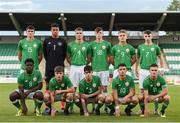18 September 2018; The Republic of Ireland team prior to the Under 17 International Friendly match between Republic of Ireland and Turkey at Tallaght Stadium in Tallaght, Dublin. Photo by Eóin Noonan/Sportsfile