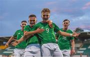 18 September 2018; Matt Everitt of Republic of Ireland celebrates with team-mate Séamas Keogh after scoring his side's first goal during the Under 17 International Friendly match between Republic of Ireland and Turkey at Tallaght Stadium in Tallaght, Dublin. Photo by Eóin Noonan/Sportsfile