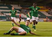 18 September 2018; Conor Carty of Republic of Ireland celebrates after scoring his side's second goal during the Under 17 International Friendly match between Republic of Ireland and Turkey at Tallaght Stadium in Tallaght, Dublin. Photo by Eóin Noonan/Sportsfile
