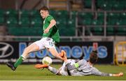 18 September 2018; Conor Carty of Republic of Ireland in action against Arda Özçimen of Turkey during the Under 17 International Friendly match between Republic of Ireland and Turkey at Tallaght Stadium in Tallaght, Dublin. Photo by Eóin Noonan/Sportsfile