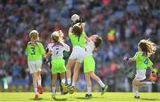 16 September 2018; Action from the match between St Sylvester's Dublin and St Mary's Galway during the Half-time GO Games during the TG4 All-Ireland Ladies Football Championship Finals at Croke Park, Dublin. Photo by Brendan Moran/Sportsfile