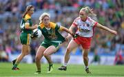 16 September 2018; Emma White of Meath in action against Neamh Woods of Tyrone during the TG4 All-Ireland Ladies Football Intermediate Championship Final match between Meath and Tyrone at Croke Park, Dublin. Photo by Brendan Moran/Sportsfile