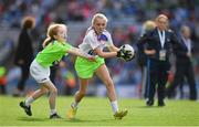 16 September 2018; Action from the match between St Sylvester's Dublin and St Mary's Galway during the Half-time GO Games during the TG4 All-Ireland Ladies Football Championship Finals at Croke Park, Dublin. Photo by Brendan Moran/Sportsfile