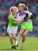 16 September 2018; Action from the match between St Sylvester's Dublin and St Mary's Galway during the Half-time GO Games during the TG4 All-Ireland Ladies Football Championship Finals at Croke Park, Dublin. Photo by Brendan Moran/Sportsfile