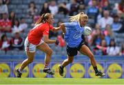 16 September 2018; Carla Rowe of Dublin in action against Ashling Hutchings of Cork during the TG4 All-Ireland Ladies Football Senior Championship Final match between Cork and Dublin at Croke Park, Dublin. Photo by Brendan Moran/Sportsfile