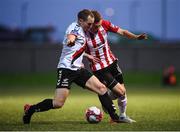 19 September 2018; Ben Fisk of Derry City in action against Derek Pender of Bohemians during the Irish Daily Mail FAI Cup Quarter-Final match between Derry City and Bohemians at the Brandywell Stadium in Derry. Photo by Stephen McCarthy/Sportsfile