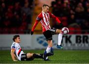 19 September 2018; Rory Hale of Derry City in action against Keith Buckley of Bohemians during the Irish Daily Mail FAI Cup Quarter-Final match between Derry City and Bohemians at the Brandywell Stadium in Derry. Photo by Stephen McCarthy/Sportsfile