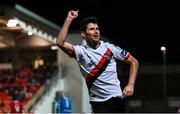 19 September 2018; Dinny Corcoran of Bohemians celebrates after scoring his side's second goal during the Irish Daily Mail FAI Cup Quarter-Final match between Derry City and Bohemians at the Brandywell Stadium in Derry. Photo by Stephen McCarthy/Sportsfile