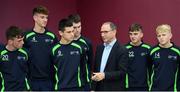 20 September 2018; Republic of Ireland manager Martin O'Neill speaking with students during a visit to the FAI and Fingal County Council Transition Year Football Development Course at Corduff Sports Centre in Blanchardstown, Dublin. Photo by Stephen McCarthy/Sportsfile