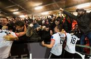 19 September 2018; Bohemians players and supporters celebrate after Dinny Corcoran scored their second goal during the Irish Daily Mail FAI Cup Quarter-Final match between Derry City and Bohemians at the Brandywell Stadium in Derry. Photo by Stephen McCarthy/Sportsfile