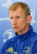 21 September 2018; Head coach Leo Cullen during a Leinster rugby press conference at the InterContinental Dublin in Ballsbridge, Dublin. Photo by Ramsey Cardy/Sportsfile