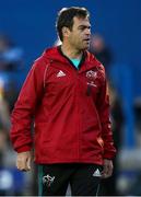 21 September 2018; Munster head coach Johann van Graan prior to the Guinness PRO14 Round 4 match between Cardiff Blues and Munster at Cardiff Arms Park in Cardiff, Wales. Photo by Chris Fairweather/Sportsfile