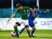 21 September 2018; Jake Ellis of Bray Wanderers in action against Darren Murphy of Limerick during the SSE Airtricity League Premier Division match between Bray Wanderers and Limerick at the Carlisle Grounds in Bray, Wicklow. Photo by Matt Browne/Sportsfile