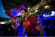 21 September 2018; Tadhg Beirne of Munster makes his way onto the pitch prior to the Guinness PRO14 Round 4 match between Cardiff Blues and Munster at Cardiff Arms Park in Cardiff, Wales. Photo by Chris Fairweather/Sportsfile