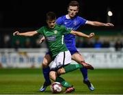 21 September 2018; Jake Kelly of Bray Wanderers in action against Killian Brouder of Limerick during the SSE Airtricity League Premier Division match between Bray Wanderers and Limerick at the Carlisle Grounds in Bray, Wicklow. Photo by Matt Browne/Sportsfile