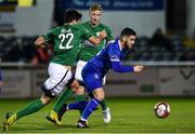 21 September 2018; Darren Murphy of Limerick in action against Darragh Noone of Bray Wanderers during the SSE Airtricity League Premier Division match between Bray Wanderers and Limerick at the Carlisle Grounds in Bray, Wicklow. Photo by Matt Browne/Sportsfile